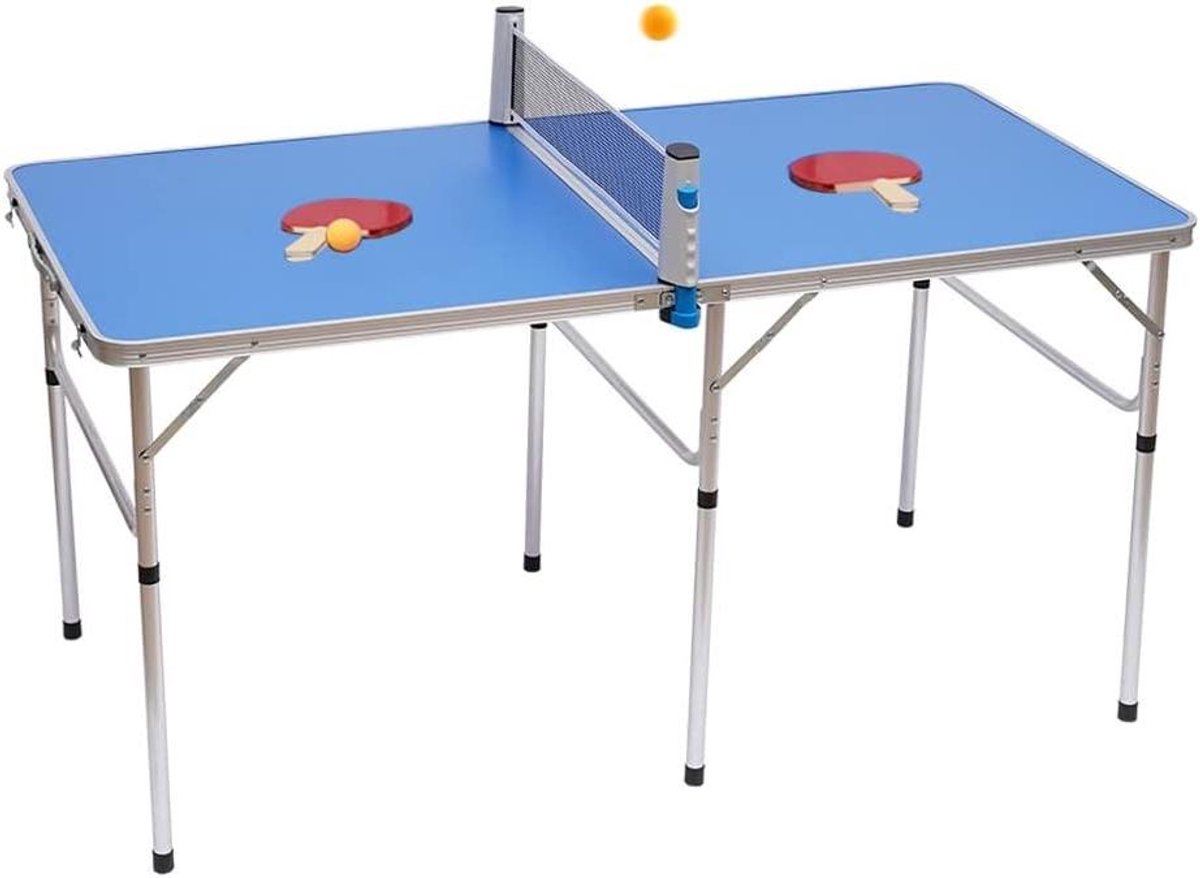 Tafeltennistafel Outdoor - Klaptafel Tennis Tafel - Buiten Spelen - Inclusief Net Rackets Ballen - 152x76x76 cm - Blauw