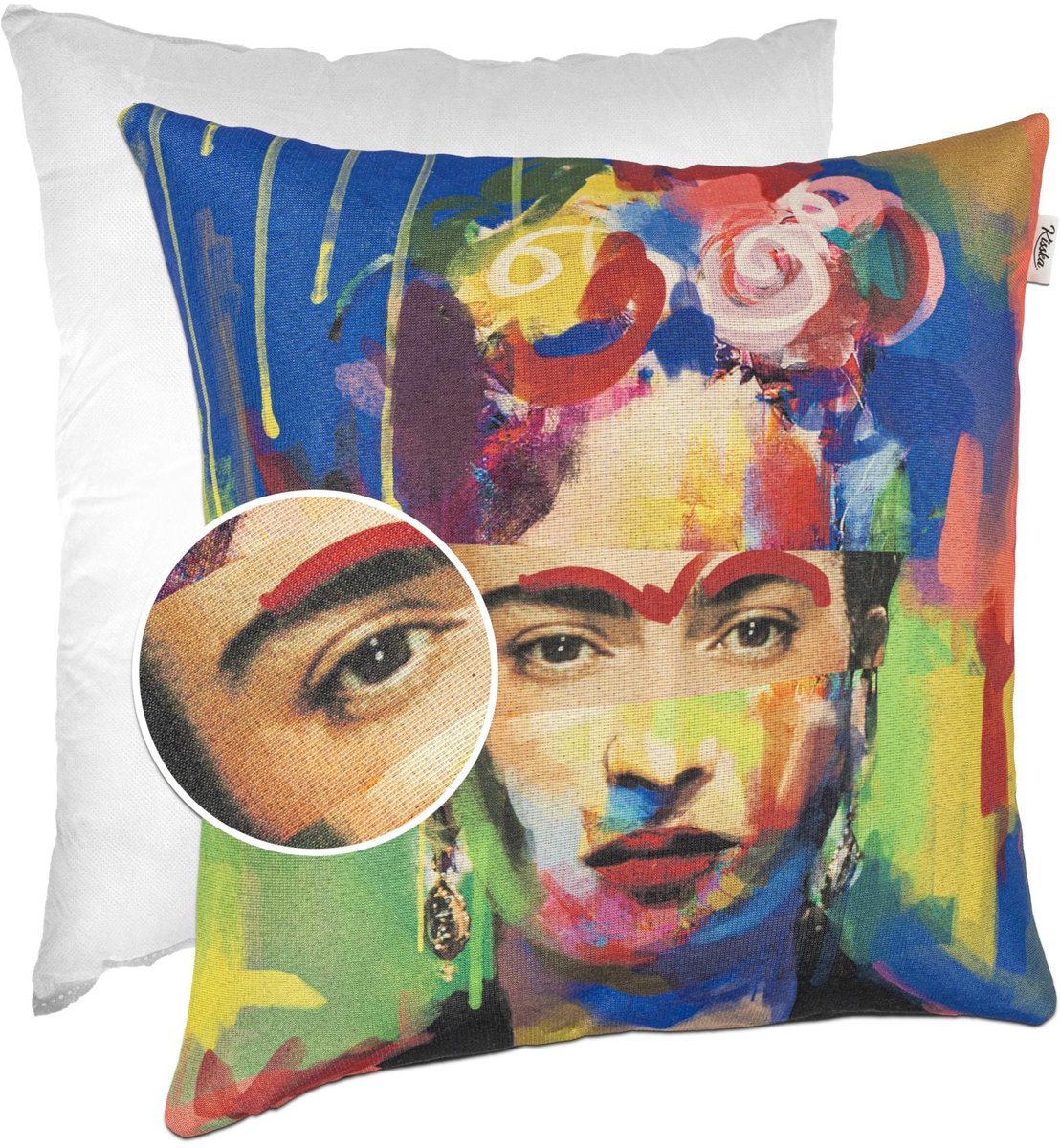 ANRO Frida Kahlo Pop Art Sierkussen 40x40 cm - Gobelin Multicolor