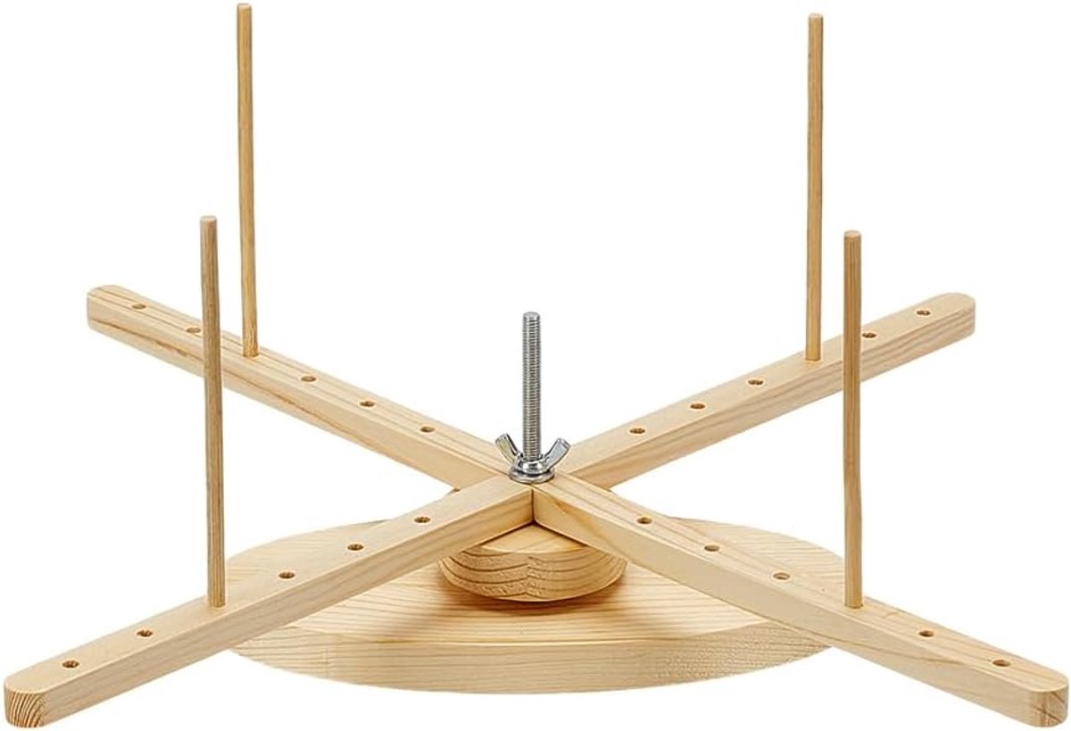 Garenhaspel, Amish Stijl Garenhaspel Wikkel, Desktop Staand Naaigaren Afwerkingsgereedschap met Ovale Basis voor Wol, Garen en Borduurdraad