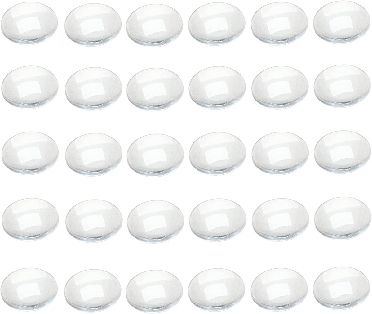 30 stuks Crystal Clear ronde cabochons platte achterkant glazen koepel voor DIY sieraden maken 20 mm