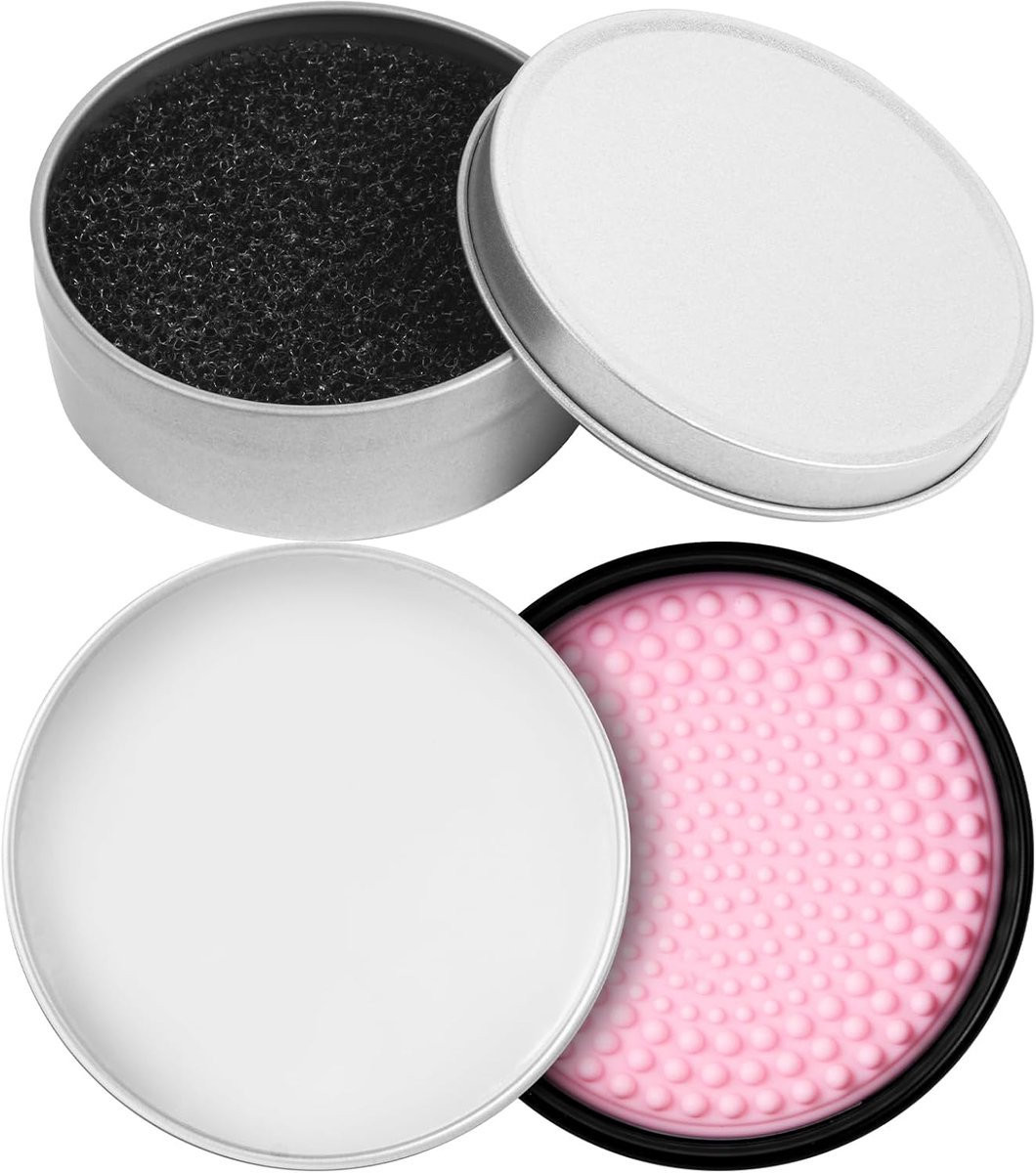 Make-up Borstel Reinigingsset, Borstel Reinigingsbalsem met Diep Reinigingspad, Vaste Zeep Reiniger, Gemakkelijk te Reinigen Blenders Borstels Shampoo, Verwijdert Schaduw Kleur Cosmetische
