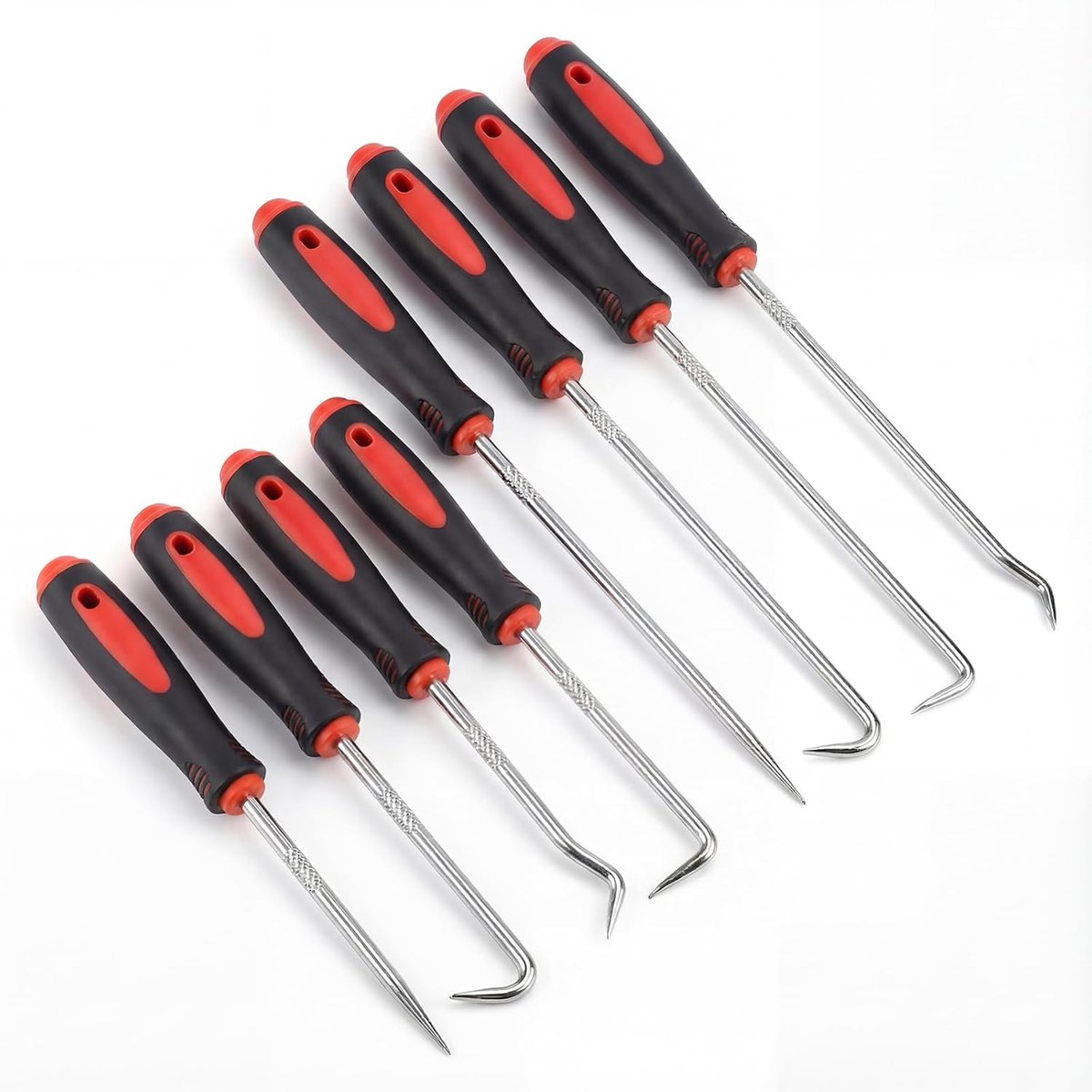 8 stuks haak en pick set mechanische slot picking kit, automonteur gereedschap, precisie automotive pick en haak gereedschap set voor auto olie afdichting auto gereedschap, trekker verwijder