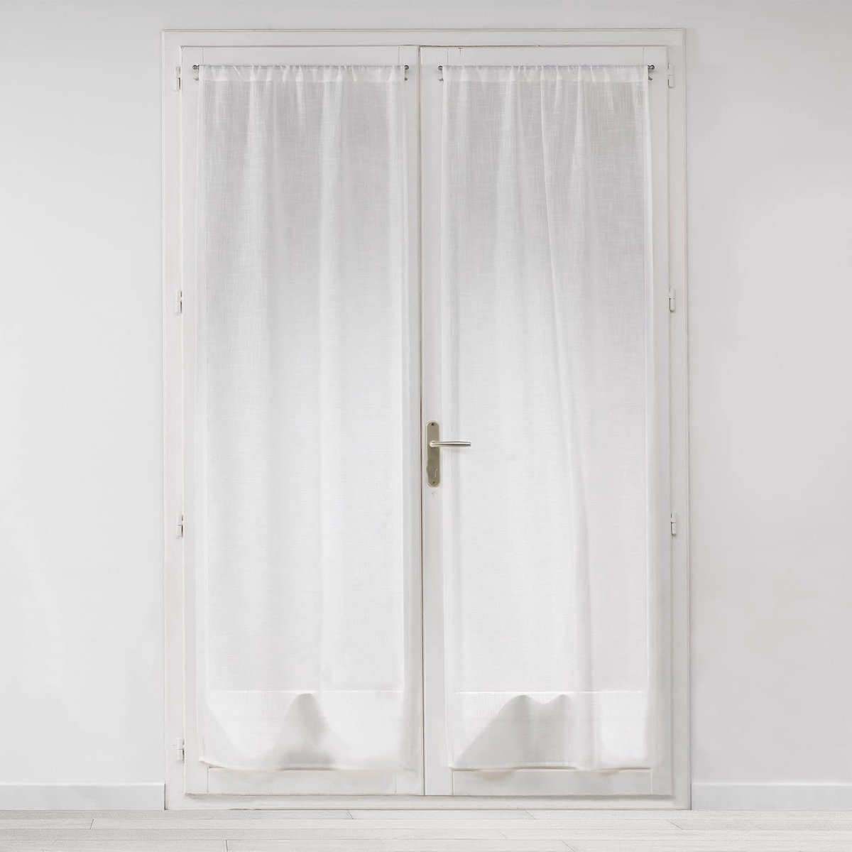 d'Intérieur Milza 1 paar recht, gordijnstang, polyester, wit, 2 x 70 x 240 cm, 67