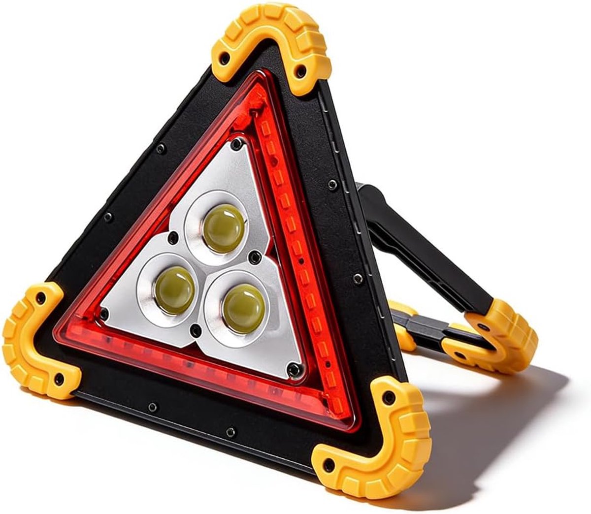waarschuwingsdriehoek voor auto, 21 cm / 8,3 inch, opvouwbaar veiligheidsdriehoek met 4 lichtmodi & SOS, IP65 waterdicht, accu- & batterijvoeding, noodhulp voor auto, vrachtwagen