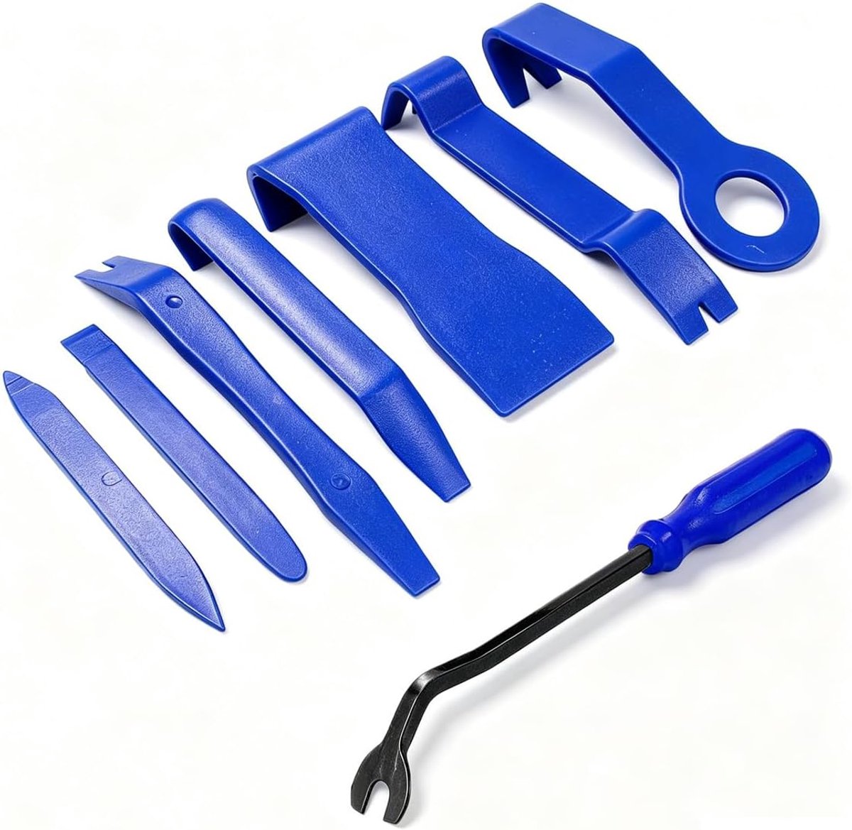 8pcs Auto Trim Removal Tool, Auto Binnendeur Audio Radio Panel Dashboard Sterke Removal Kit, met 1pc Fastener Remover (Blauw)