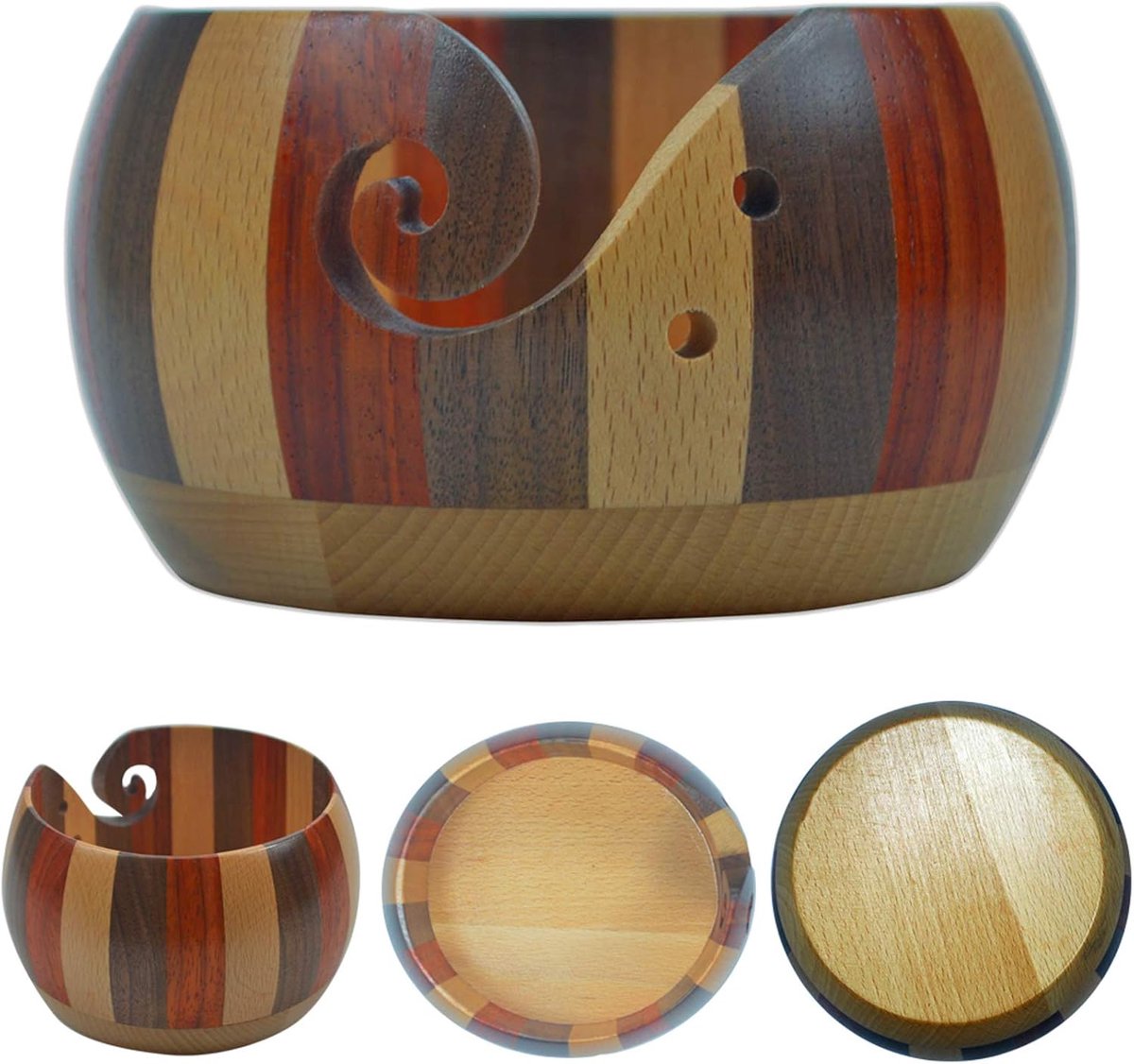 Garen Komhouder, Organizer Opbergkom voor DIY Breien Haken Woondecoratie, Home Handwerk Garen Houder Accessoires Kit voor Vrouwen, Wollen Kommen om Groot, 15,5 cm