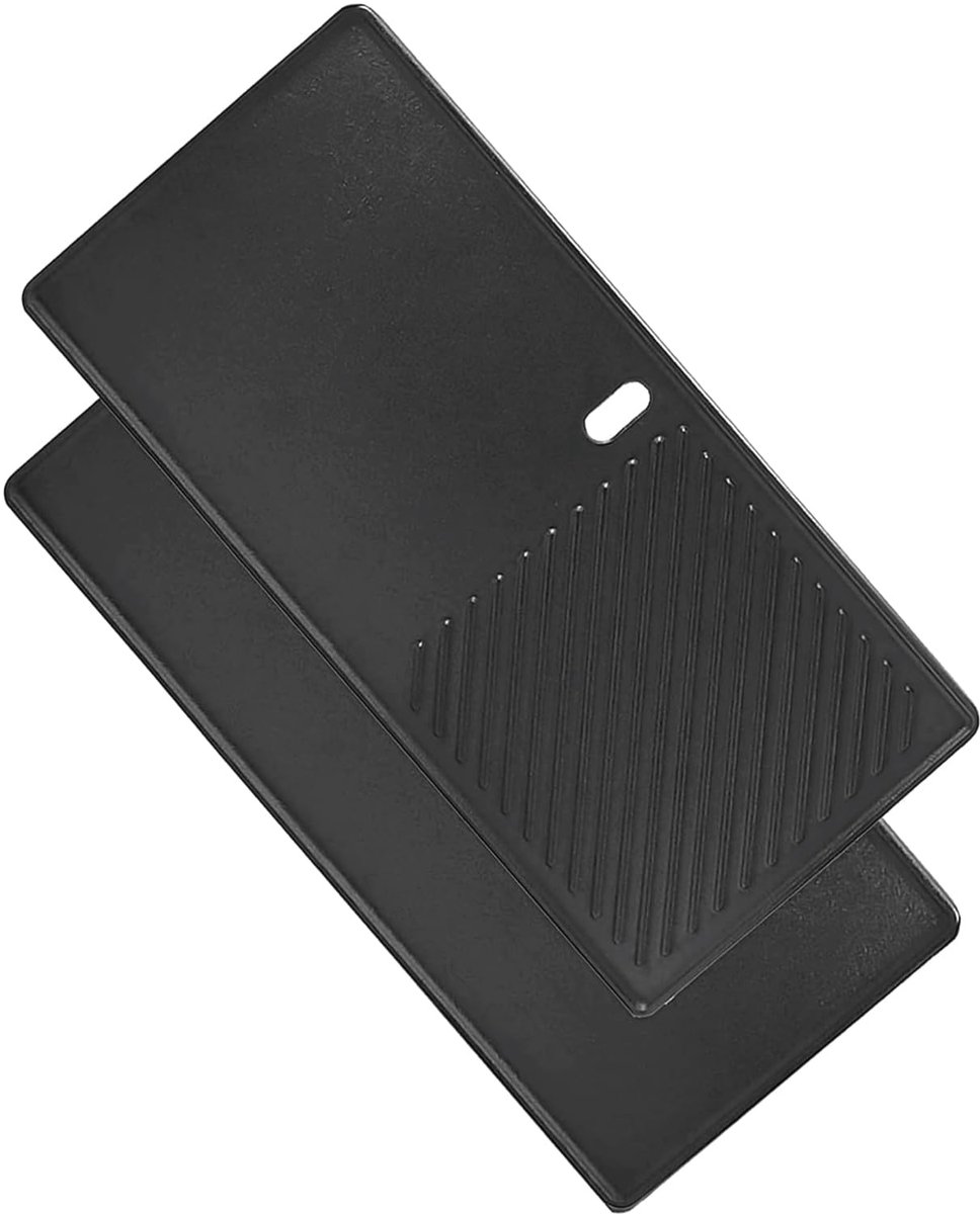 Gietijzeren grillplaat 43 x 21 cm voor Charbroil, Enders Boston 3, Enders Monroe 3 Pro, Landmann Triton 3&4, Profi Cook PC-GG 1058/1059, Barbecook Siesta 310, Broil King, 1-pack