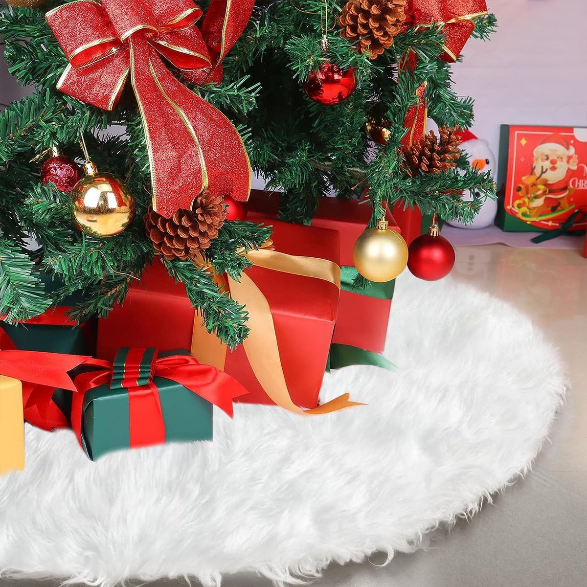 Kerstboomtapijt, vloerbedekking, rok, gemakkelijk te reinigen en herbruikbaar, 78 cm