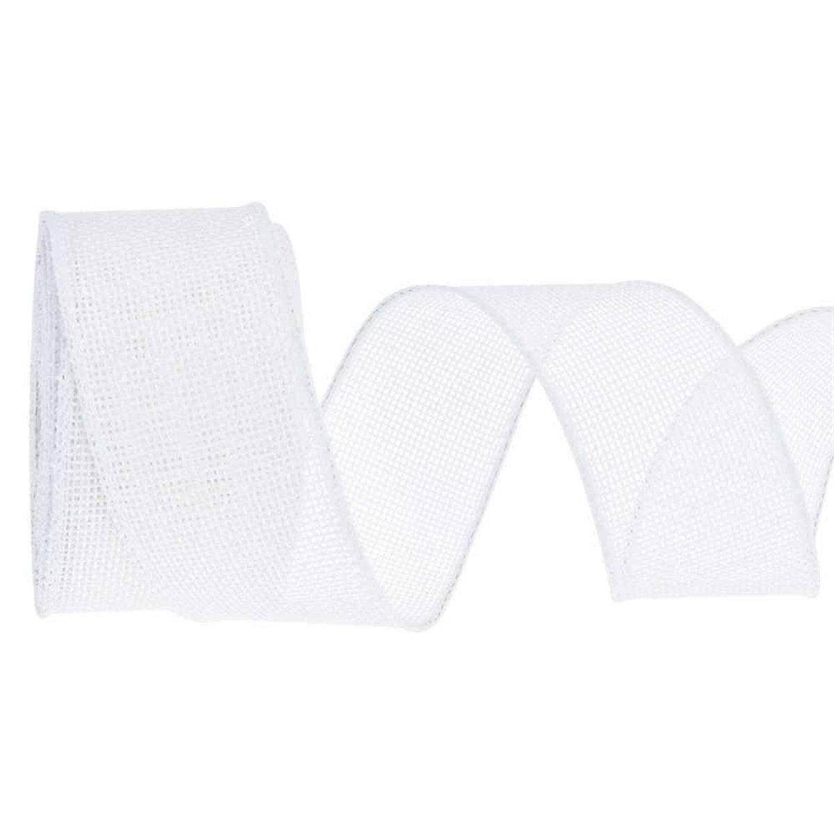 Jute lint, 10 yards/rol, 6,3 cm breed, natuurlijk, kleurrijk, decoratief lint, cadeaulint, linnen lint, stoffen lint, jute lint voor doe-het-zelf handwerk, Moederdag, bruiloft, feest, wit #