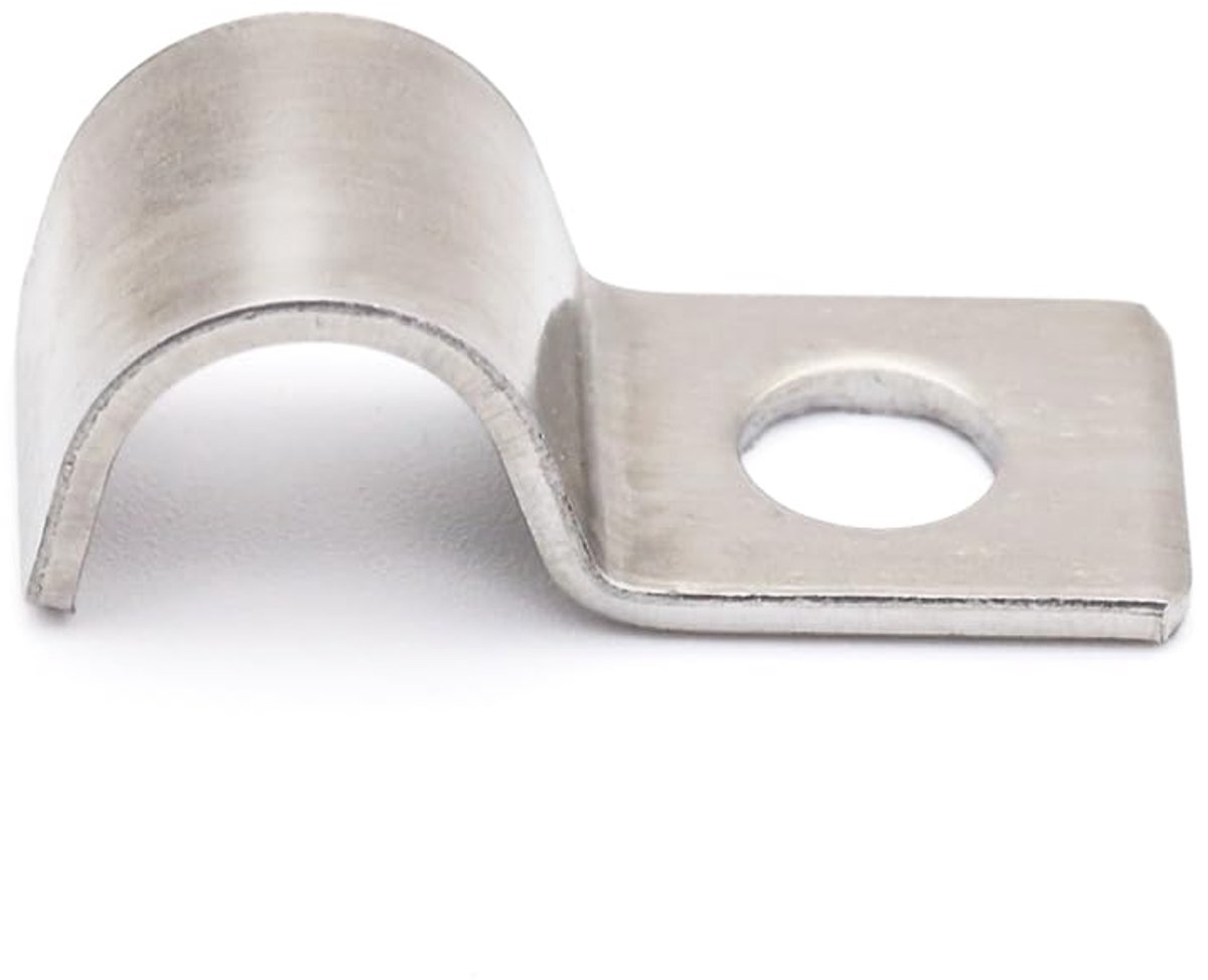 stalen buisriem Ø 8 mm, Mater kabelhouderclips, kleine buiskoppelingen voor EMT-leidingen of kabelbeheer | Verpakking van 25