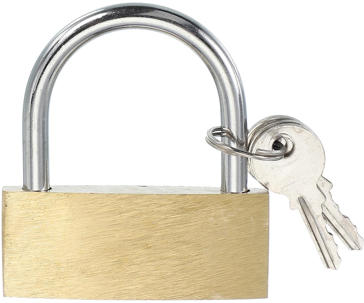 Hangsloten 5,6 cm, 1 Stuk Lange Beugel Hangslot met 2 Sleutels Weerbestendig voor Gymkluisje, Hek, Binnen en Buiten
