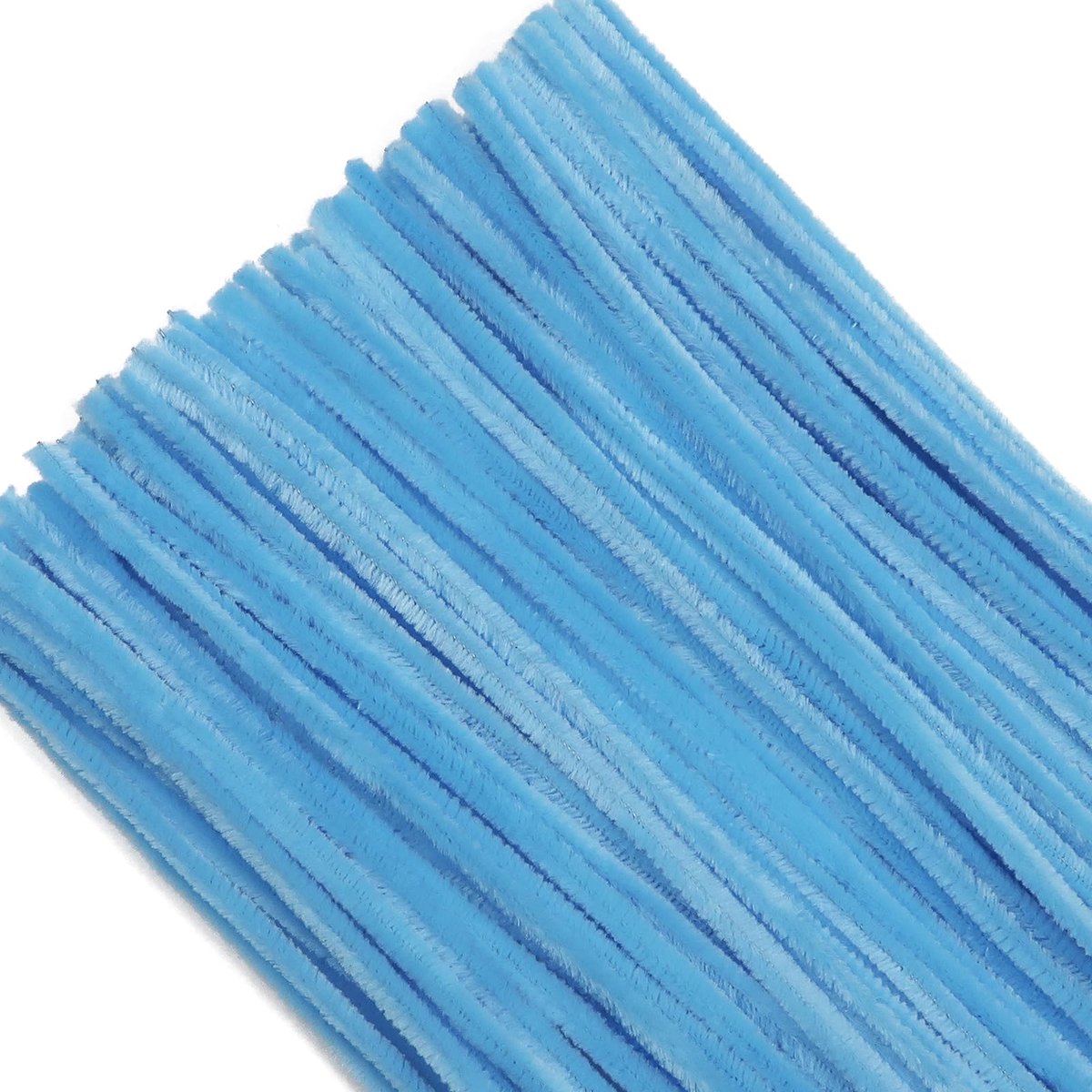 100 stuks Lichtblauw Pijpenragers Chenilledraad Pijpenragers om te Knutselen 30 cm Buigpluche Knutseldraad voor doe-het-zelf Decoratief Handwerk