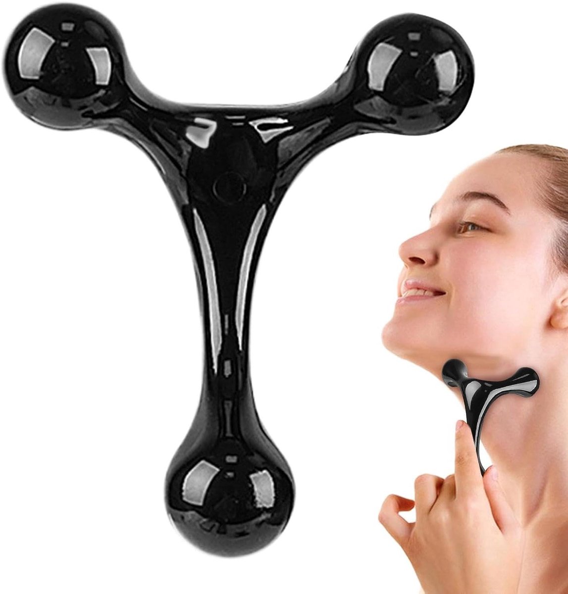 Massage Tool - Spierontspanning Hulpmiddel - Spanning Verlichten - Ergonomisch Ontwerp - 17 x 16 x 51 cm - Zwart