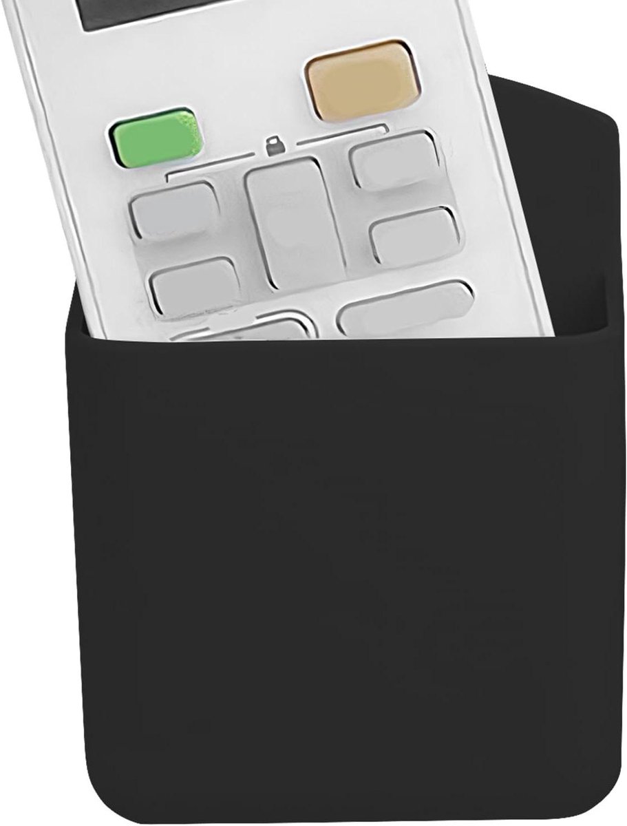 Afstandsbediening Opbergdoos - Afstandsbediening Houder - Ruimte Organiseren - Nagelvrije Montage - 100 x 63 x 30 mm - Zwart
