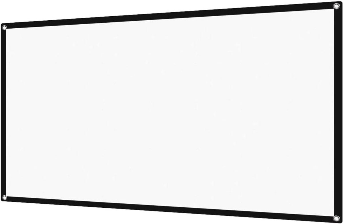 Projectiescherm - Projectiegordijn - Filmavond Thuis - Kreukvrij Ontwerp - 122 cm Breed - Wit