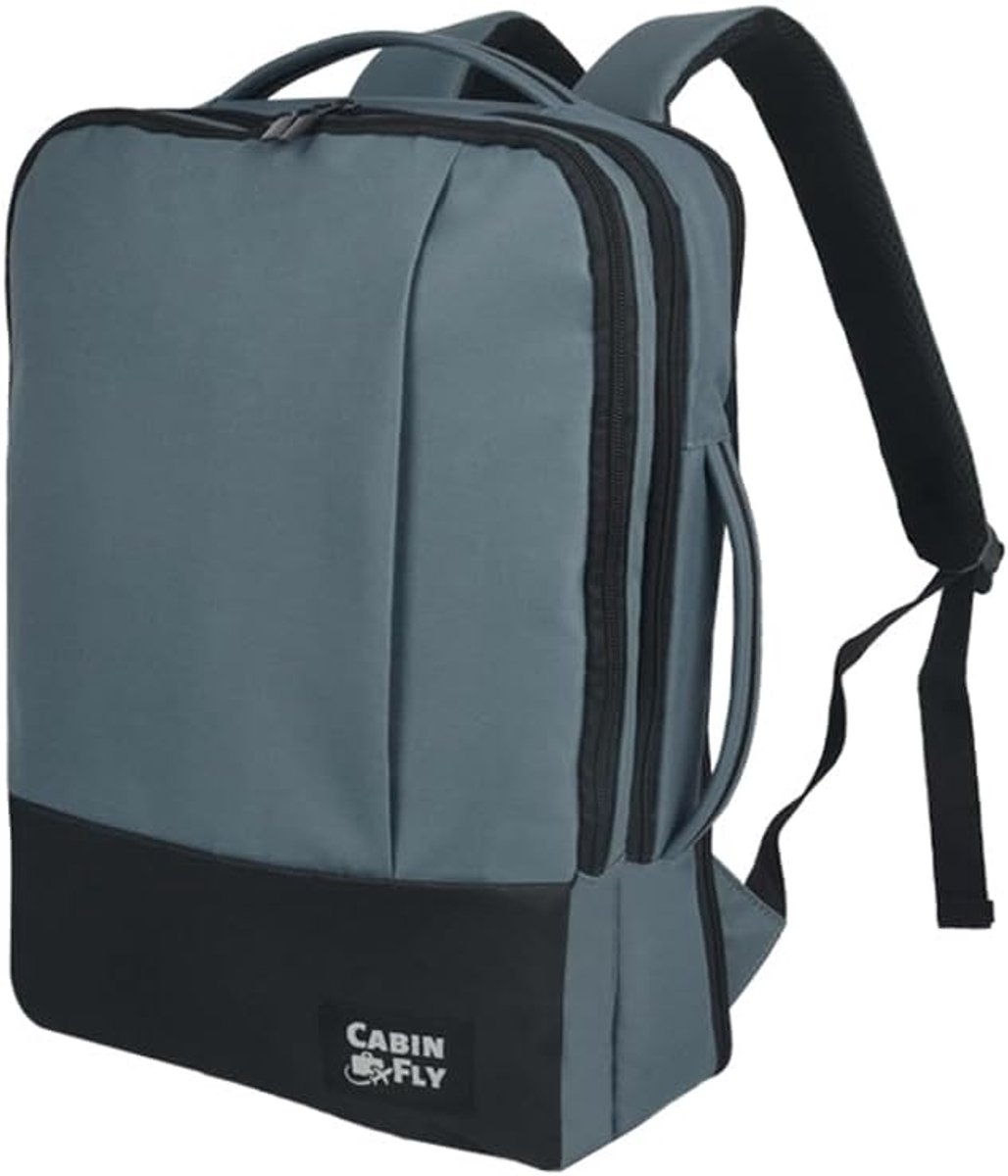 SnelShoppen - Ruime Blauwe Backpack 40x30x10/15 cm - Ideaal als Handbagage voor Vliegreizen - Perfect voor KLM, Lufthansa en Meer - Lichtgewicht en Ui