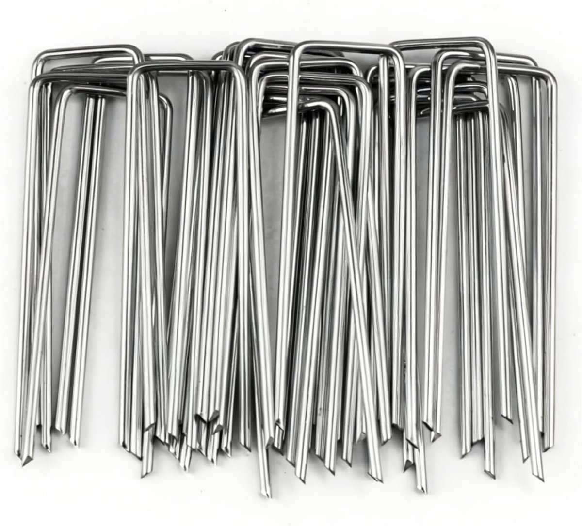 SnelShoppen - Pack van 30 Grondankers, 100 mm Pinnen, Stabiele Tentpinnen, Gegalvaniseerde Grondankers voor Vogelbeschermnet, Schutting, Tuin, Onkruid