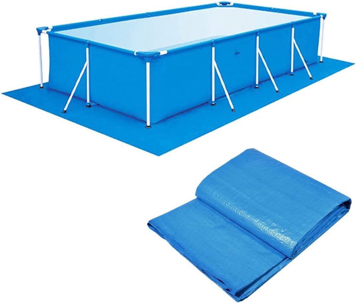 SnelShoppen - Pool Ground Cloth - Opvouwbare Zwembad Bodem Protector - Waterdichte Rectangulaire Zwembad Mat voor Frame en Boven Grond Zwembaden (250x