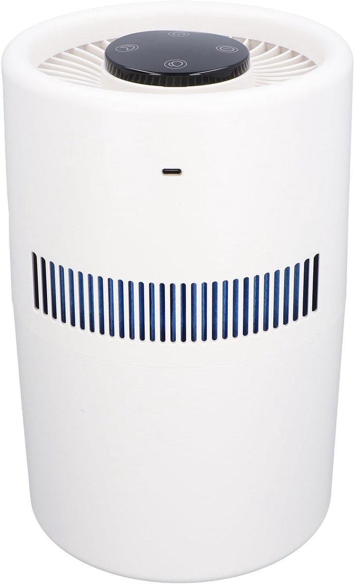 SnelShoppen - 2-in-1 Luchtzuiveraar en Luchtbevochtiger, 5W Stille Desktop Luchtreiniger met Eenvoudig Vul- en Reinigingssysteem, Ideaal voor Babykame