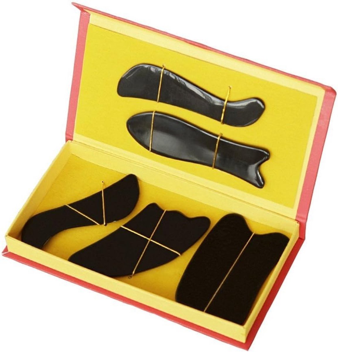 Thijox - Gua Sha Massage Gereedschap voor Schrapen, Buffelhoorn, Natuurlijk Massage-instrument voor Gezicht en Lichaam, Perfect voor Ontspanning en Ve
