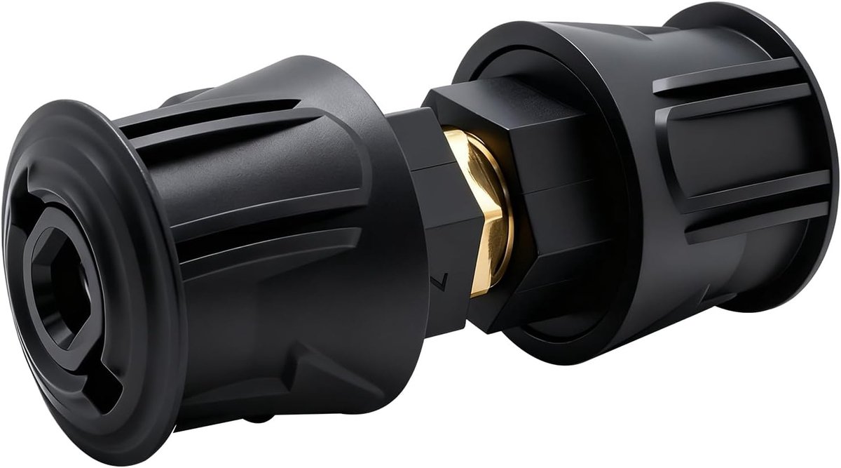 SnelShoppen - Adapterset voor hogedrukreiniger M22, 14 mm snelsluiting, dubbelzijdige M22 AG-adapter, compatibel met verschillende hogedrukreinigers,