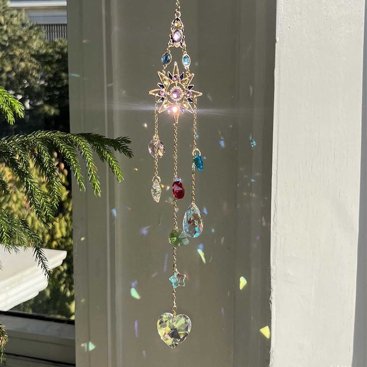 SnelShoppen - Crystal Sun Catcher, Hangende Glazen Zonnevanger, Regenboog Suncatcher Pendant, Voor Raam, Huis, Tuin, Kerst, Feest, Bruiloft, Decoratie