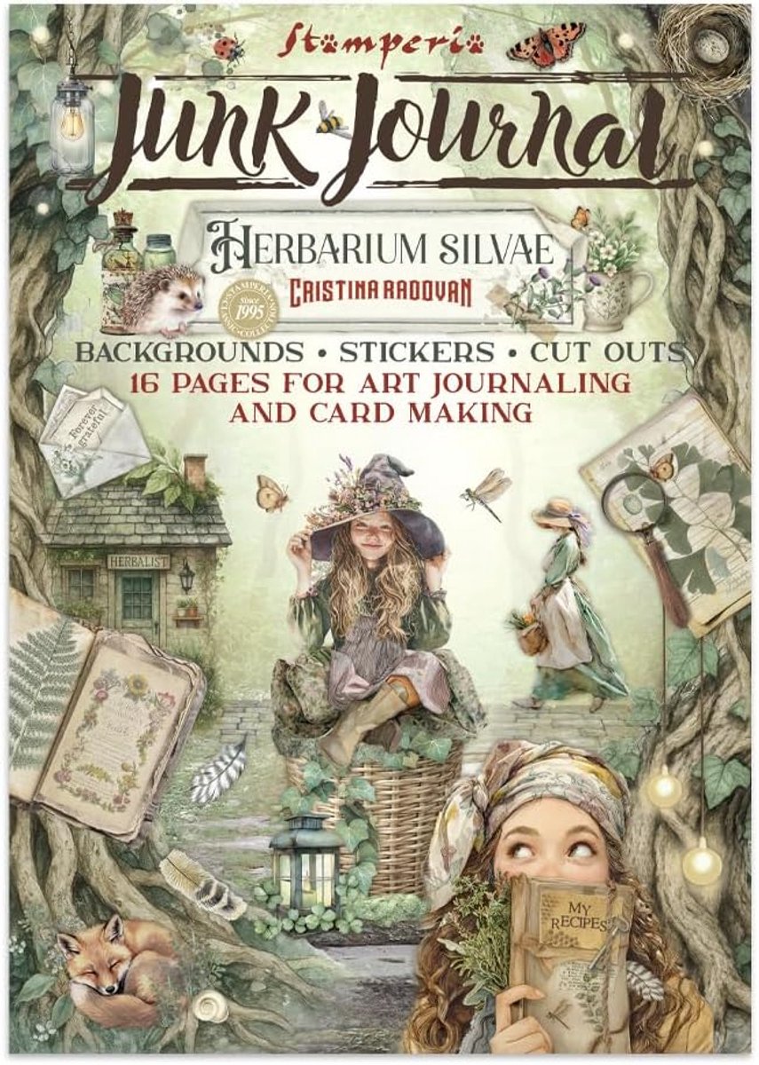 SnelShoppen - Junk Journal Stickers, Knipsels en Achtergronden voor Scrapbooks, Albums, Kaarten, Bullet Journals, Creatieve Hobby's en Cadeaus (Herbar