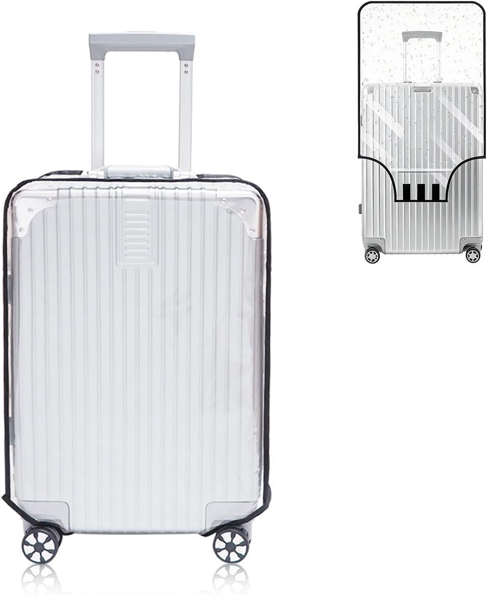 SnelShoppen - Beschermhoes voor 30 Inch Koffer - Waterdicht, PVC, Transparant, Herbruikbaar, Antislip, Slijtvast, Voor Reizen en Zaken