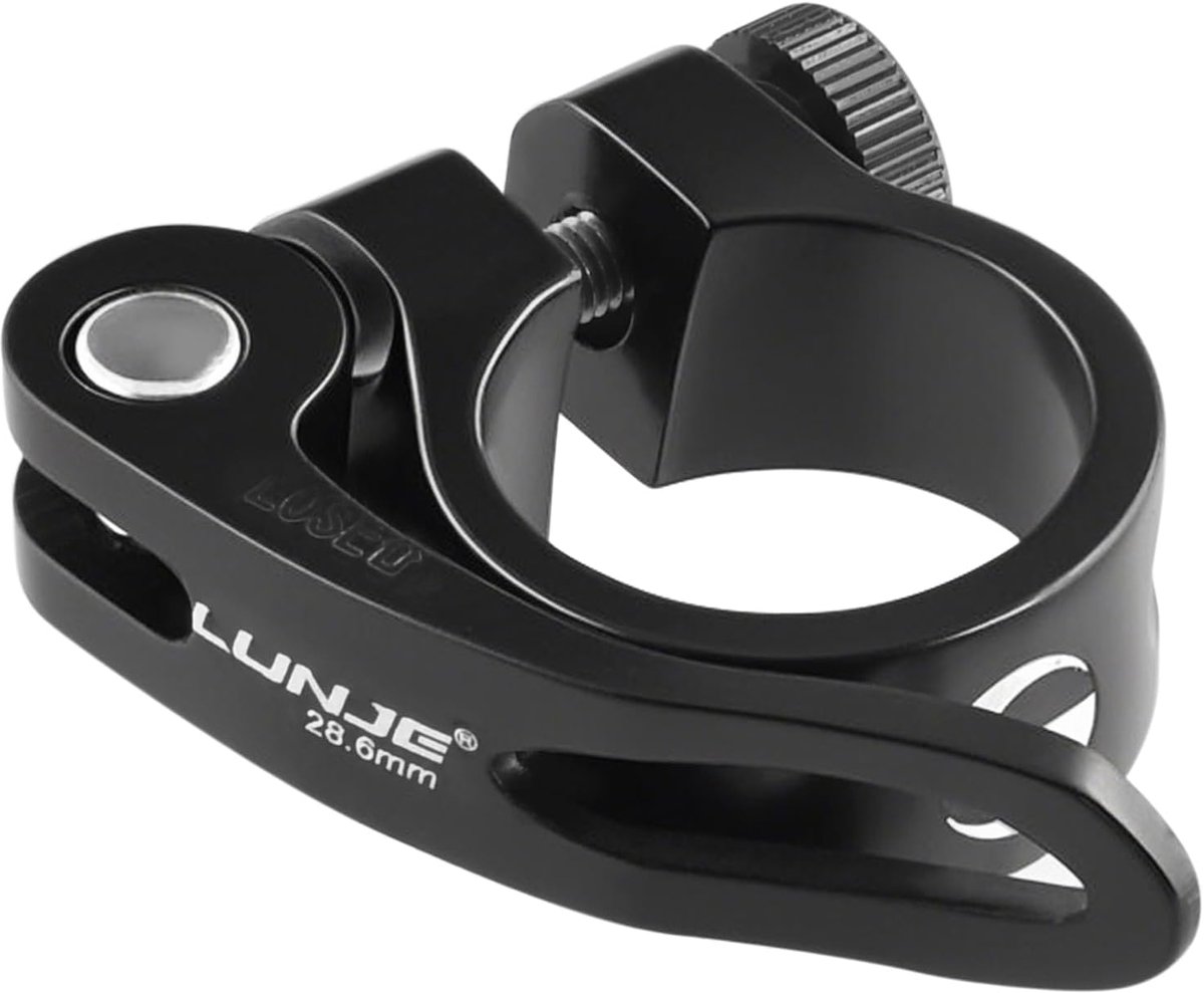 SnelShoppen - Fietszadelhalsband 25,4 mm, 28,6 mm, 31,8 mm, 34,9 mm - Slangclip Zadelpen Bevestiging voor MTB en Racefiets - Zwart - Perfect voor Buit