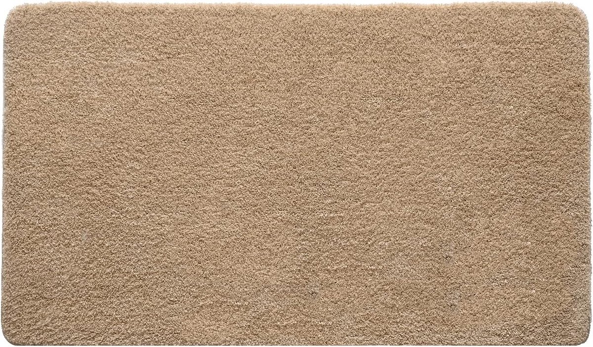 SnelShoppen - Antislip Badmat 70x120 cm Beige - Absorberende Badkamermat, Douchemat, Keukenmat - Ideaal voor Badkamer, Slaapkamer, Ingang en Toiletten