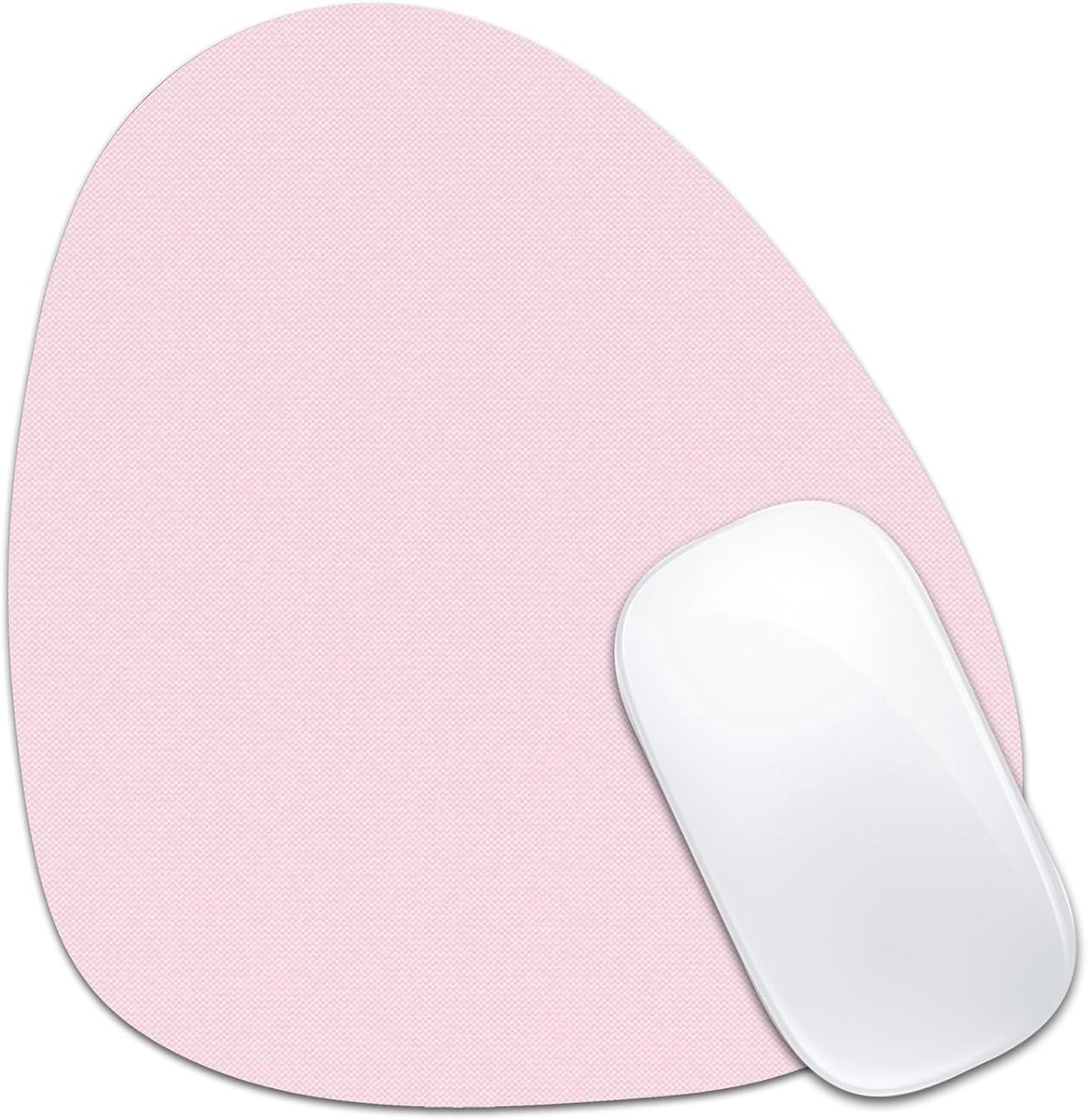 SnelShoppen - Teardrop Muismat Roze 7,3 x 8" - Draagbare Antislip Muismat voor Laptop - Waterdicht en Compact - Ideaal voor Thuis, Kantoor en Reizen