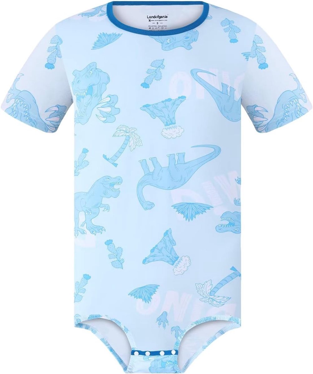 SnelShoppen - Romper voor Mannen Korte Mouw - Cartoon Print Overal met Drukknoopsluiting Kruis voor Volwassenen - Ideaal voor Feest, Camping, Tuin, en