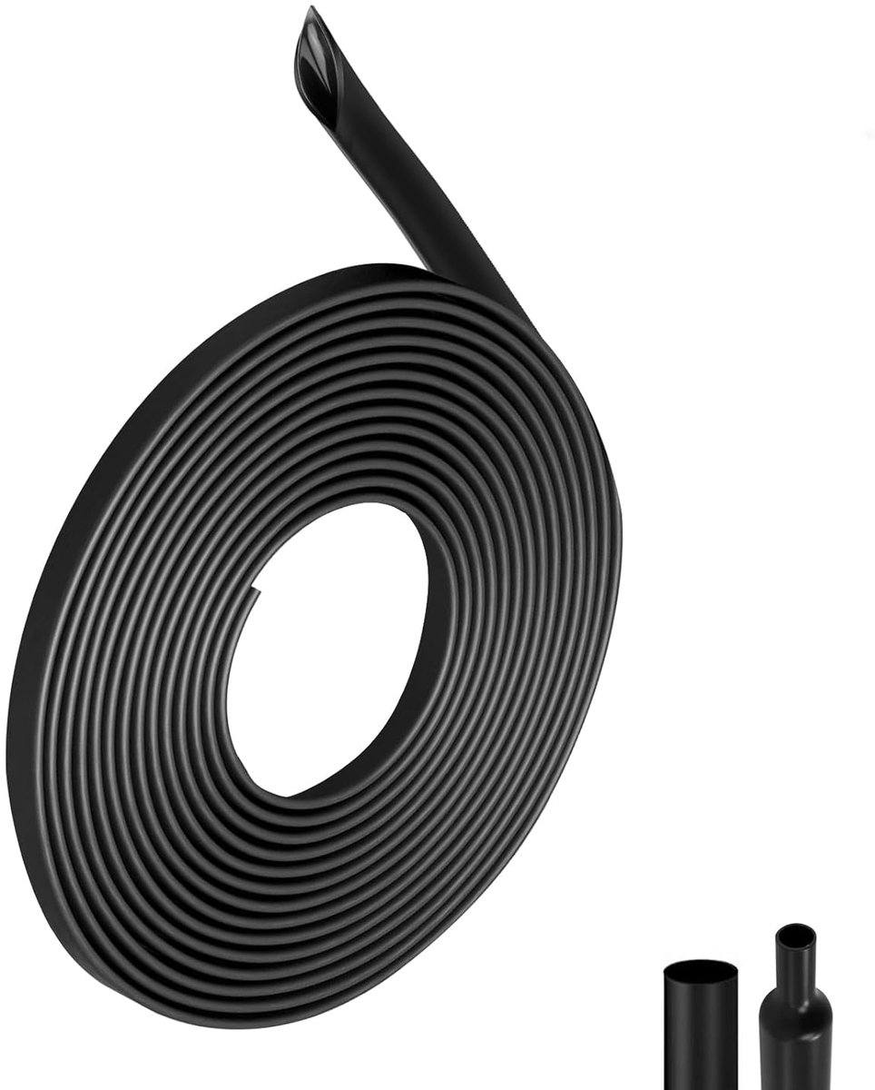 SnelShoppen - Heat Shrink Tubing met Lijm 4:1 Ø8mm - 4m Lengte, Waterdichte Krimpkous, Isolerende Krimpkous voor Kabelisolatie, Markering, Kabelbundel