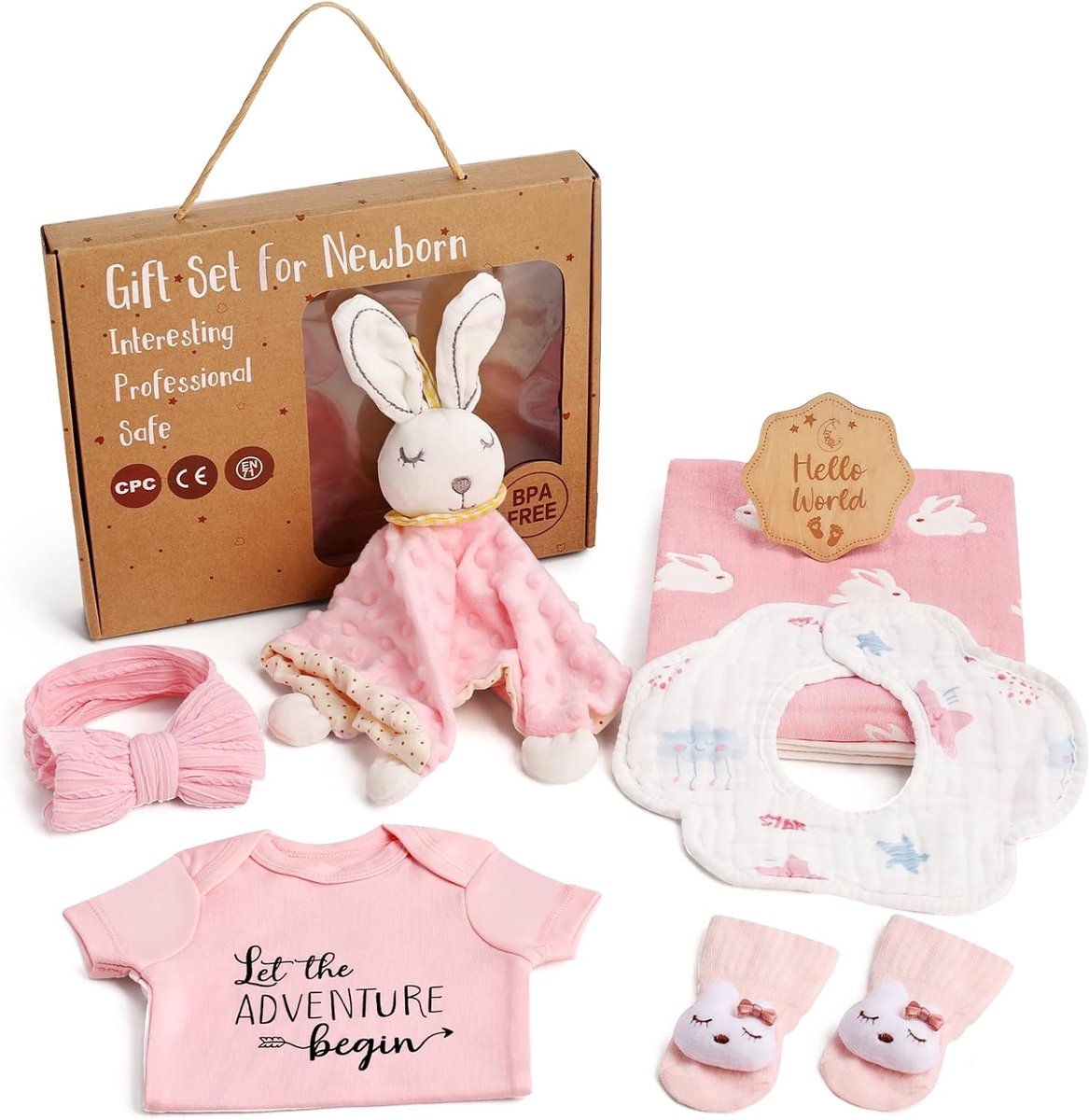 SnelShoppen - Lictin Mand voor Pasgeborenen Meisjes - Schattige Wieg Mand - Zacht Katoen - Babybed Accessoire - Roze - Ideaal voor Kinderen en Babysho