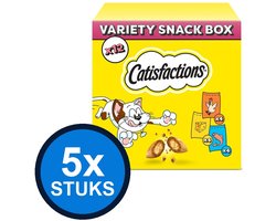 5x Catisfactions - megabox mp 12x60gr - Kattenvoer Snacks - 720 g