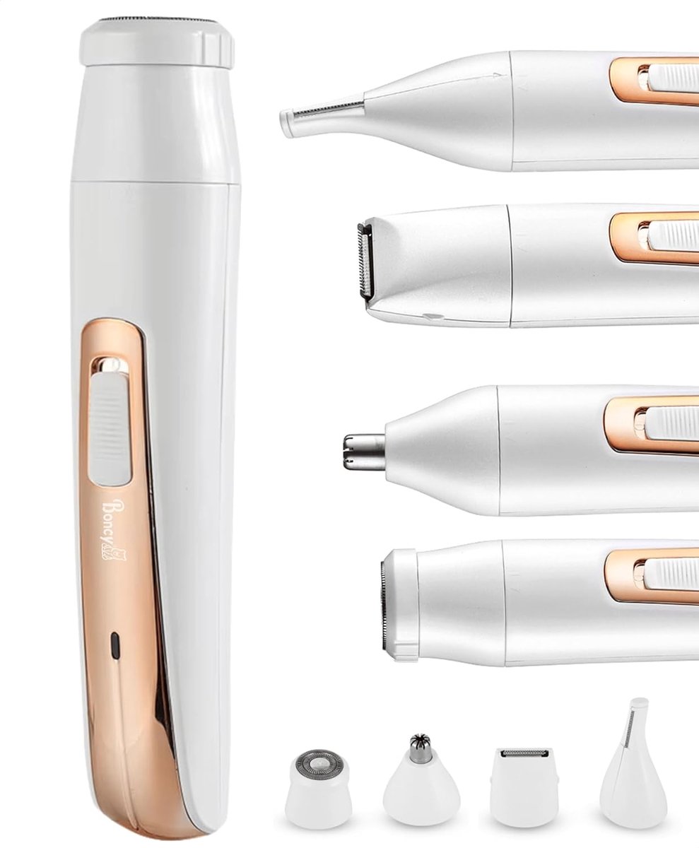 SnelShoppen - Ladyshave 4 in 1 Hair Trimmer - Draadloze Dames Scheerapparaat - Waterdichte Haarverwijderaar - Gezichts- en Lichaamshaar Trimmer voor V