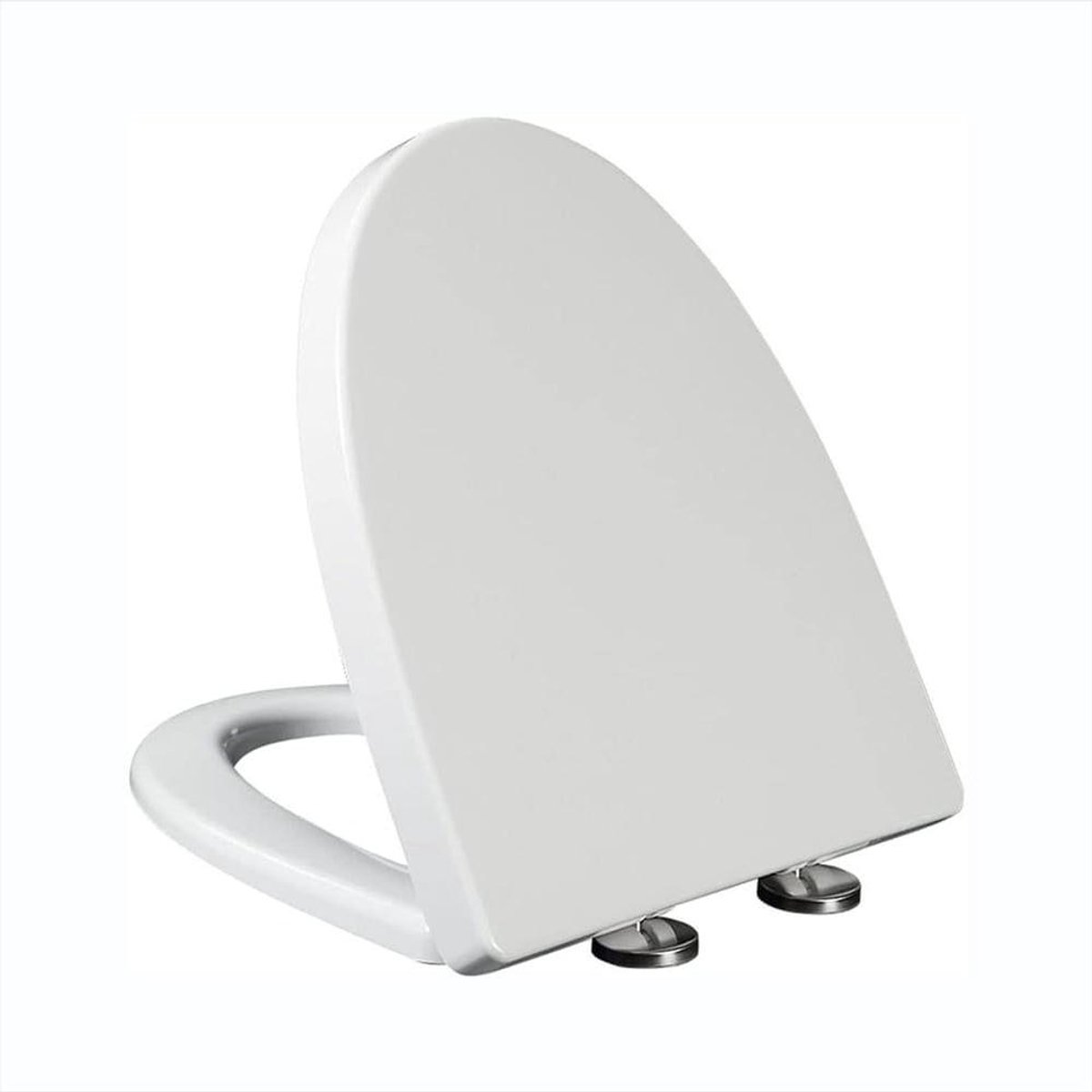 Toiletbril V-vorm - WC-bril - Badkamer vernieuwen - Softclose mechanisme - 38 x 45 cm - Wit