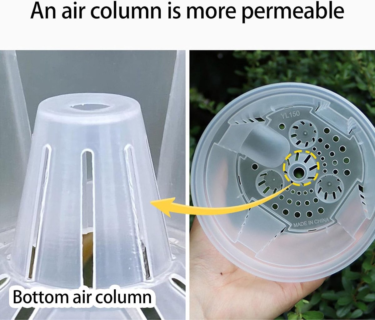 5 stuks- plastic bloempot- Zelfwaterende bloempot - Plantenpot - Zaailingpot - Bloempotcontainer - Transparant - 12*8,5*14 cm - Met uitneembaar waterreservoir - Goede ventilatie -Bevordert een gezonde wortelgroei - Geschikt voor continue watertoevoer — cadeau in Cadeau-ideeën - foto 8