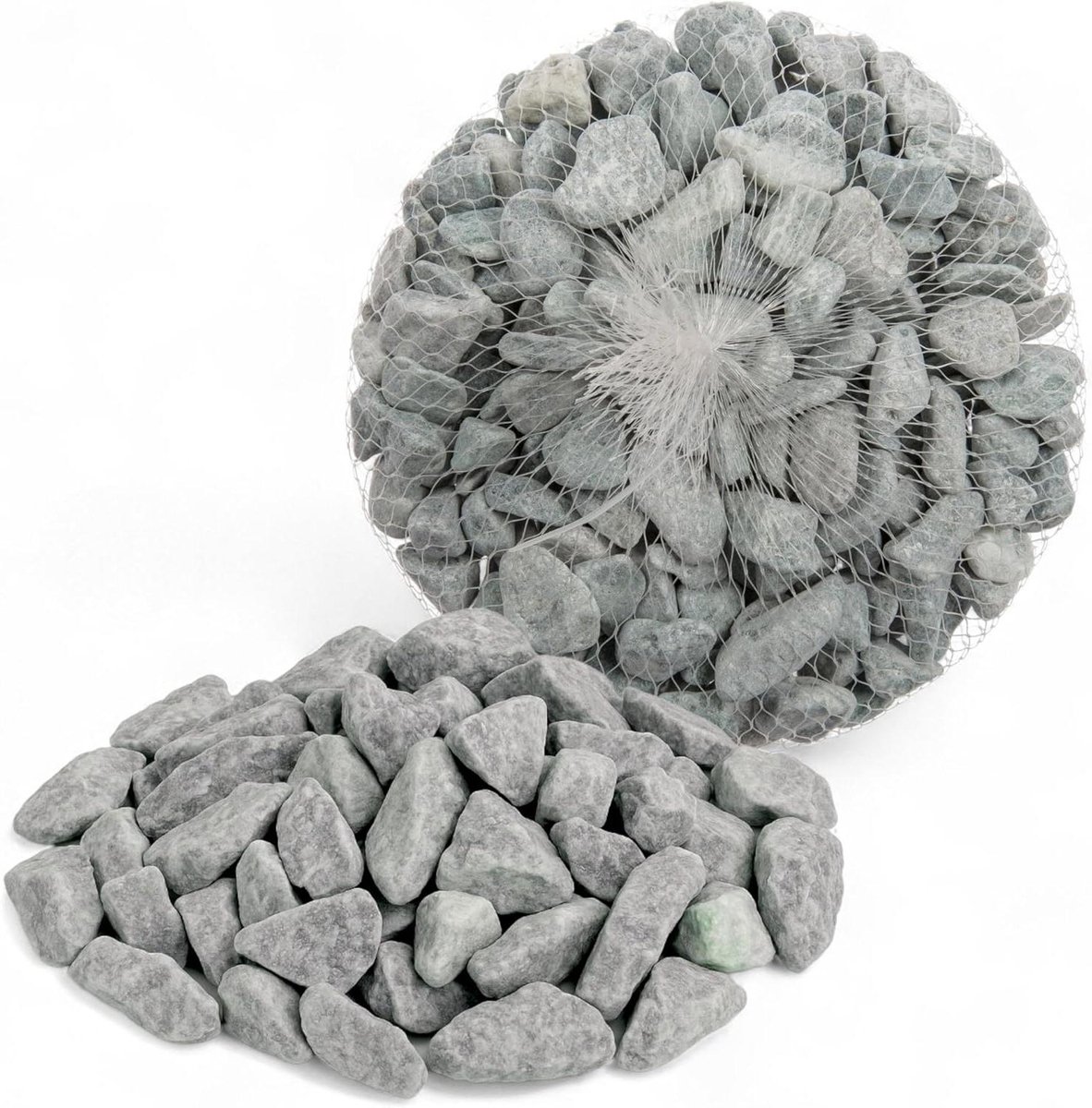 Sierstenen Natuursteen - Decoratie stenen - Tuin en aquarium - Veilig voor planten - 1 kg - Grijs