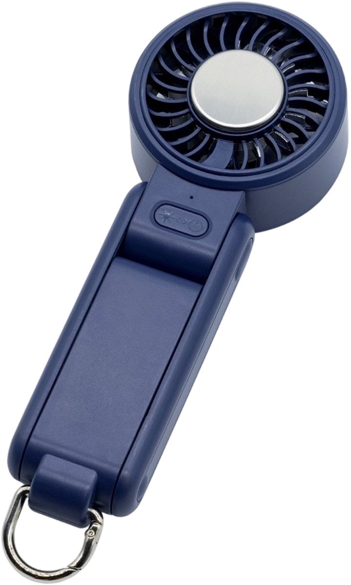 Ultiem veelzijdige handventilator: krachtige motor, led-display, oplaadbaar, inklapbaar ontwerp, 3-in-1 draagbare ventilator voor in de hand, op het bureau of om de nek – ideaal voor op reis.
