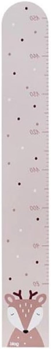 Groeimeter Houten Liniaal - Kinder Meetlat - Kinderkamer Decoratie - Vrolijke Dieren Motieven - 90 cm - Naturel