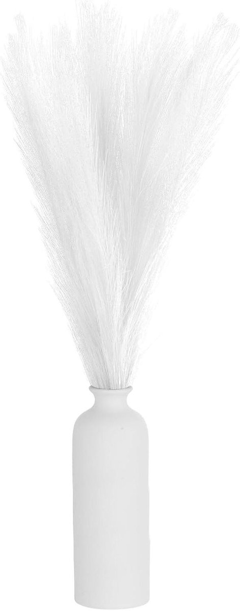 Kunstgras Pampas - Decoratie Gras - Huis Versieren - Zacht & Wollig - 12 stuks 45cm - Wit