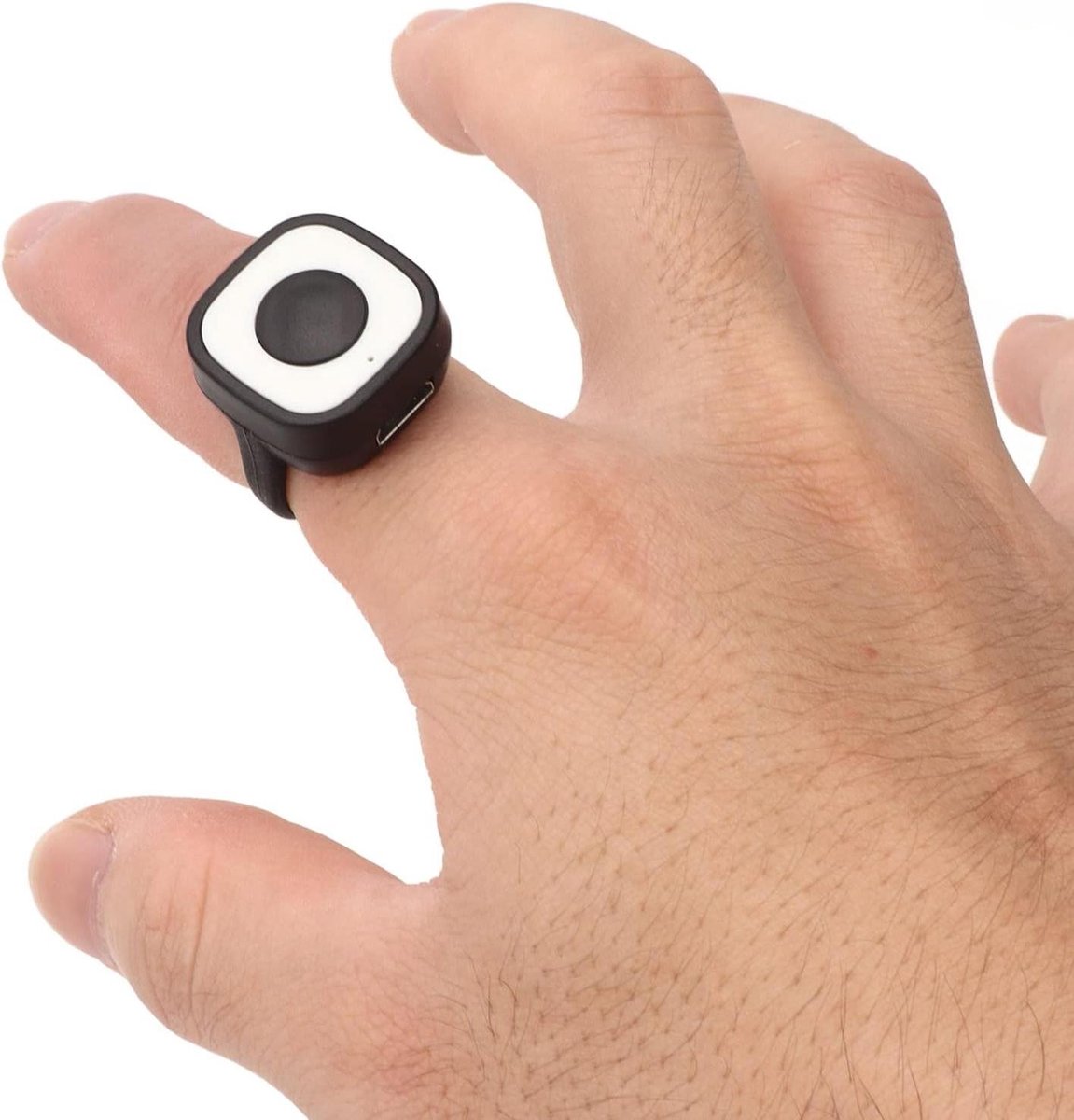 Bluetooth Afstandsbediening - Vingertop Controller - Video's Bladeren - 10 Meter Bereik - Compact Formaat - Zwart