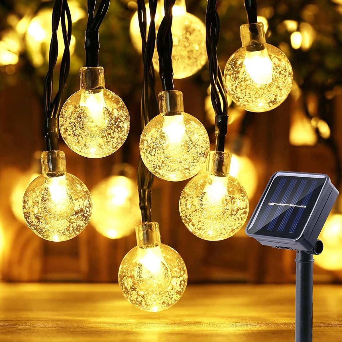 SnelShoppen - Solar Fairy Lights Tuinverlichting 11m 60 LED Waterdicht 8 Modi Decoratie voor Tuin, Patio, Feest, Bruiloft en Buiten