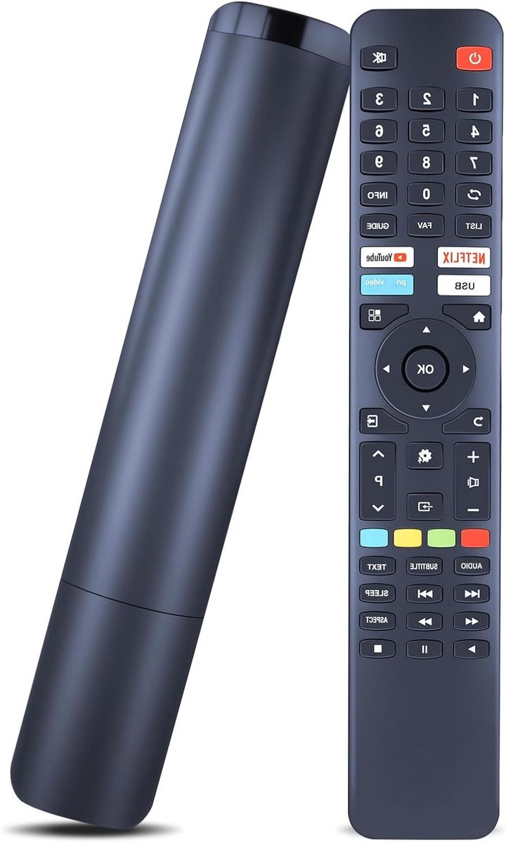 Vervangende Afstandsbediening - Universele Controller - TV Bediening - Direct Klaar Voor Gebruik - 25.5 cm - Zwart