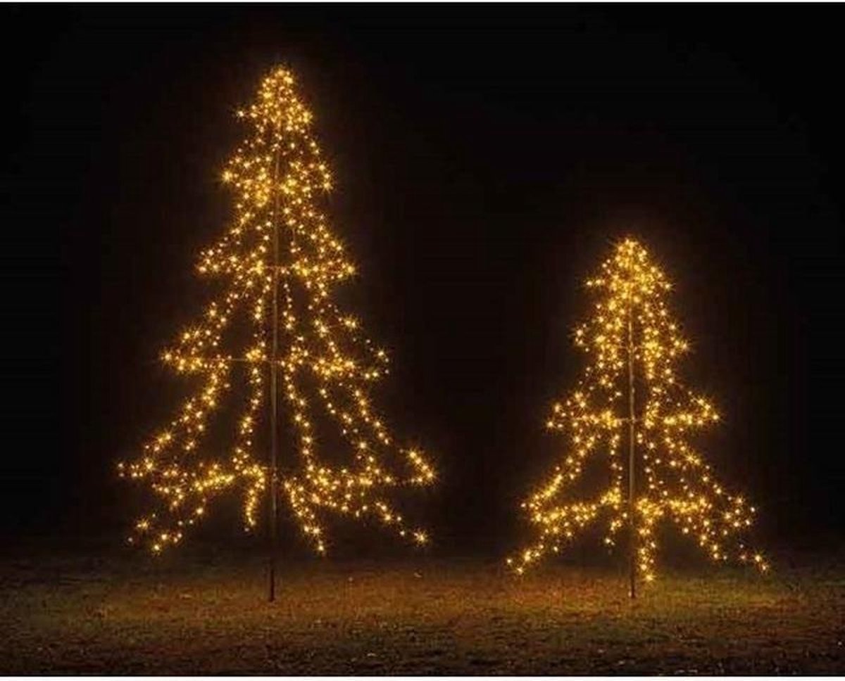 Verlichte vlaggenmast LED boom voor buiten 300 cm - Led kerstboom/lichtboom  | bol.com