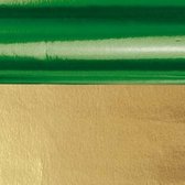 Knutsel folie groen/goud 50 x 80 cm - Hobby/creatief voor cadeaus en kerst
