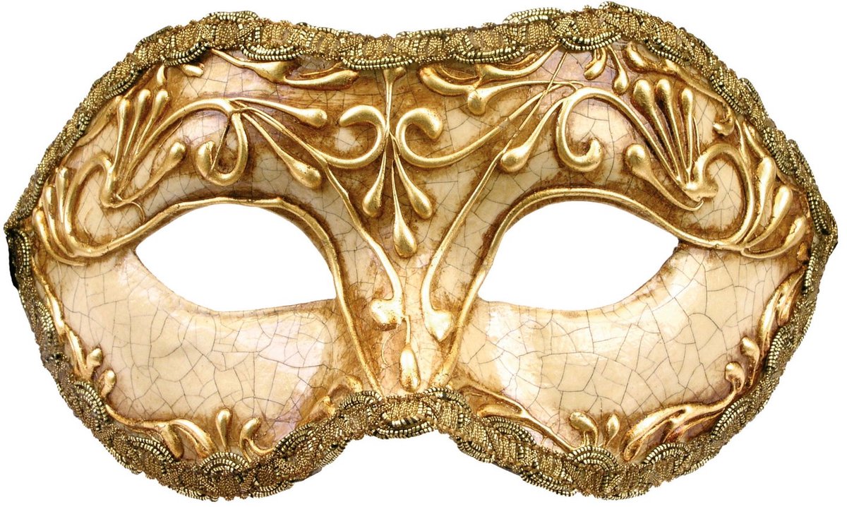 Colombina Stucco Craquele Goud - Venetiaans Masker