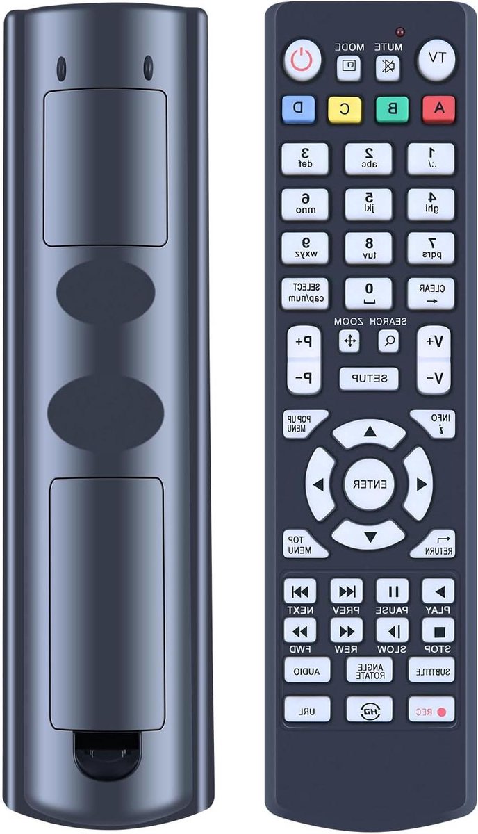 Vervangende afstandsbediening - Universele afstandsbediening - TV bedienen - Direct klaar voor gebruik - 10 Meter bereik - Zwart