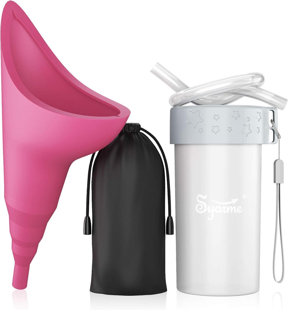 Vrouwelijk Urinetoestel - Draagbaar en Herbruikbaar - Silicone met Uitbreidingsslang - Ideaal voor Reizen - SnelShoppen